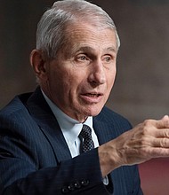 Dr. Anthony Fauci, director of the National Institute of Allergy and Infectious Diseases, speaks during a Senate Health, Education, Labor, and Pensions Committee hearing on Capitol Hill, Nov. 4, in Washington.
Mandatory Credit: Alex Brandon/AP