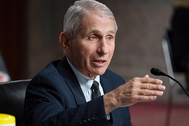 Dr. Anthony Fauci, director of the National Institute of Allergy and Infectious Diseases, speaks during a Senate Health, Education, Labor, and Pensions Committee hearing on Capitol Hill, Nov. 4, in Washington.
Mandatory Credit:	Alex Brandon/AP