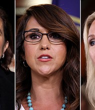 Republican Rep. Marjorie Taylor Greene attacked fellow House Republican Nancy Mace after Mace condemned inflammatory and anti-Muslim comments made by Republican Rep. Lauren Boebert.
Mandatory Credit: Getty Images/AP