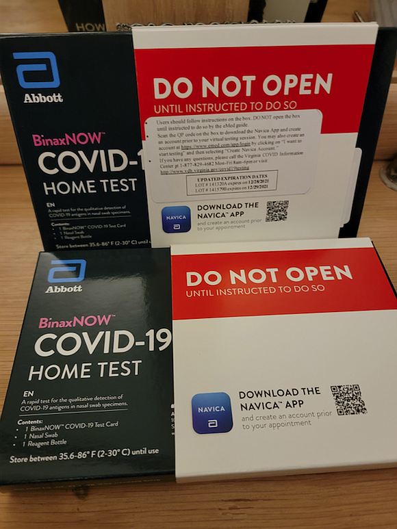 The Richmond and Henrico health districts are making more free COVID-19 test kits available for people to use at home.