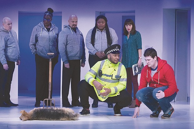 Members of the cast of "The Curious Incident of the Dog in the Night-Time," an award winning play of mystery now playing through Dec. 24 at Portland Center Stage at The Armory, downtown.