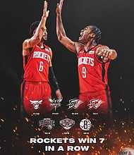 Rockets Winning Streak
