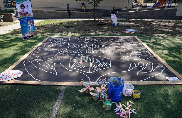 Getting child tax credit to lowest-income parents proves challenging. Pictured is the KU Kids Deanwood Childcare Center on July 14, in Washington, DC.
Mandatory Credit: Jemal Countess/Getty Images for Community Changes