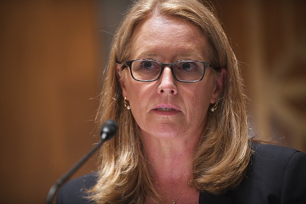 Deanne Criswell, here testifying during a confirmation hearing on March 25, Sunday said that powerful storms are the 'new normal' in an era of climate change.
Mandatory Credit:	Astrid Riecken/Pool/Getty Images