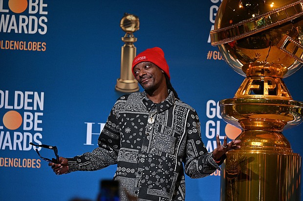 Snoop Dogg was a surprise guest at the announcement of the nominations for the Golden Globe Awards.
Mandatory Credit:	Robyn Beck/AFP/Getty Images
Dateline: