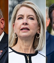 Donald Trump's closest Hill allies are privately lobbying the former President to get involved in a Republican-on-Republican matchup in Illinois.
Mandatory Credit:	Getty Images/Sipa