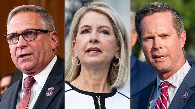 Donald Trump's closest Hill allies are privately lobbying the former President to get involved in a Republican-on-Republican matchup in Illinois.
Mandatory Credit:	Getty Images/Sipa