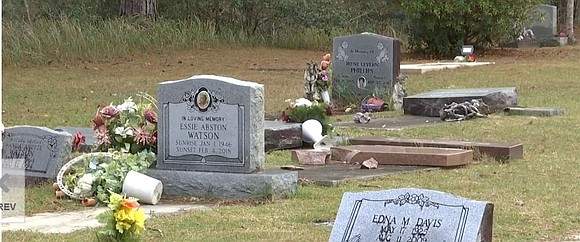 Vandals at a cemetery in Grand Bay left destruction in their wake. People in the area and online saw pictures …