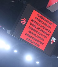 NBA Fans are reminded that a game on Thursday, December 16, is postponed due to COVID-19 protocols.
Mandatory Credit:	Steve Russell/Toronto Star/Getty Images