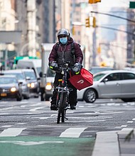 DoorDash is offering 10- to 15-minute delivery in New York City from a new Dashmart, which stocks groceries, household goods and packaged restaurant products.
Mandatory Credit:	Michael Nagle/Bloomberg/Getty Images
