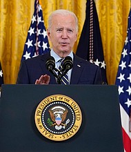 President Joe Biden, pictured here, in Washington, on Dec. 6 suggested Mark Meadows was "worthy" of being in held in contempt of Congress for failing to appear for a deposition with the committee investigating the January 6 attack on the US Capitol.
Mandatory Credit:	Susan Walsh/AP