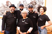 The LindaGrams production team is a family affair, with founder Linda Shaw, center, and Shaw family, from left, husband Lionel Shaw; and children, Raymond, David and Maya Shaw.