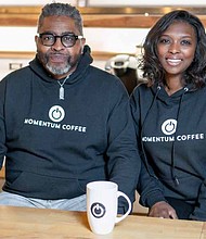 Tracy Powell and Nikki Bravo are the founders of Momentum Coffee & Coworking. The coffee and coworking space opened a location in Millennium Park in November. Photos provided by Christi Love