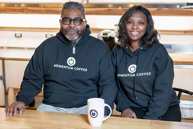 Tracy Powell and Nikki Bravo are the founders of Momentum Coffee & Coworking. The coffee and coworking space opened a location in Millennium Park in November. Photos provided by Christi Love