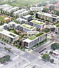 A rendering of Morgan Park Commons, which is one of 24 development that will receive part of the City of Chicago’s $1 billion affordable housing investment. Image provided by Brian Berg