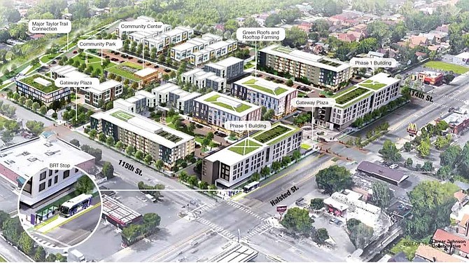 A rendering of Morgan Park Commons, which is one of 24 development that will receive part of the City of Chicago’s $1 billion affordable housing investment. Image provided by Brian Berg