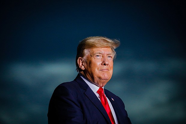Former President Donald Trump, seen here on July 3, in Sarasota, Florida, is suing New York Attorney General Letitia James to stop investigation into his company.
Mandatory Credit:	Eva Marie Uzcategui/Getty Images