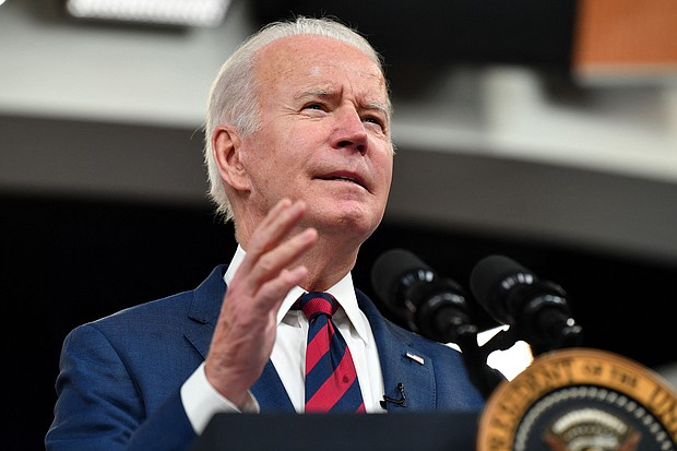 The White House said during his call on Monday, Biden would "discuss his Administration's response to the Omicron variant and ... hear from the Governors on the needs in their States."
Mandatory Credit:	Nicholas Kamm/AFP/Getty Images