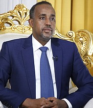 Prime Minister Mohamed Hussein Roble as lawmakers approved him as prime minister after a landslide vote, in Mogadishu, on September 23, 2020.
Mandatory Credit:	Somalian Presidency/Anadolu Agency via Getty Images