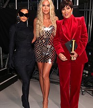 Kim Kardashian West (left), Khloé Kardashian (center) and Kris Jenner paid tribute to their former business manager, Angela Kukawski, whose death is being investigated as a homicide.
	Christopher Polk/E! Entertainmen/NBCUniversal/Getty Images