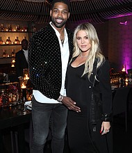 Tristan Thompson and Khloé Kardashian in 2018.
	Jerritt Clark/Getty Images