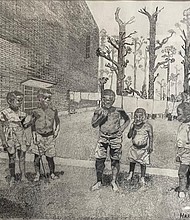 Clark V. Fox, Gott mituns 1888, 1990-95, oil on canvas, 30 x 40 in., courtesy of the artist.