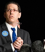 Rabbi Charlie Citron-Walker talks to reporters outside of Whites Chapel United Methodist Church following a special service on January 17, in Southlake, Texas.
Mandatory Credit:	Emil Lippe/Getty Images