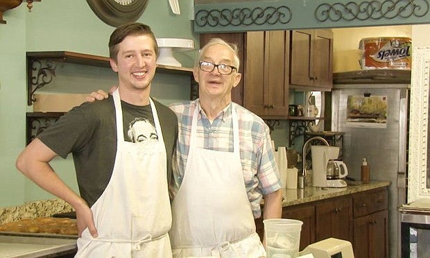 Ben Borsik, left, with his grandpa, Willi Carsten, in 2016. Carsten passed away this week. Carsten was a longtime baker and beloved member of the community of Idaho Falls.
Mandatory Credit:	East Idaho News