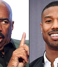 During a recent appearance on "The Ellen DeGeneres Show," Steve Harvey said he was "uncomfortable" looking at a photo of his daughter, Lori Harvey, sitting on the lap of her boyfriend, actor Michael B. Jordan.
Mandatory Credit:	Getty