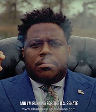 US Senate candidate from Louisiana smokes marijuana in new campaign ad.
Mandatory Credit:	from Gary Chambers, Jr.