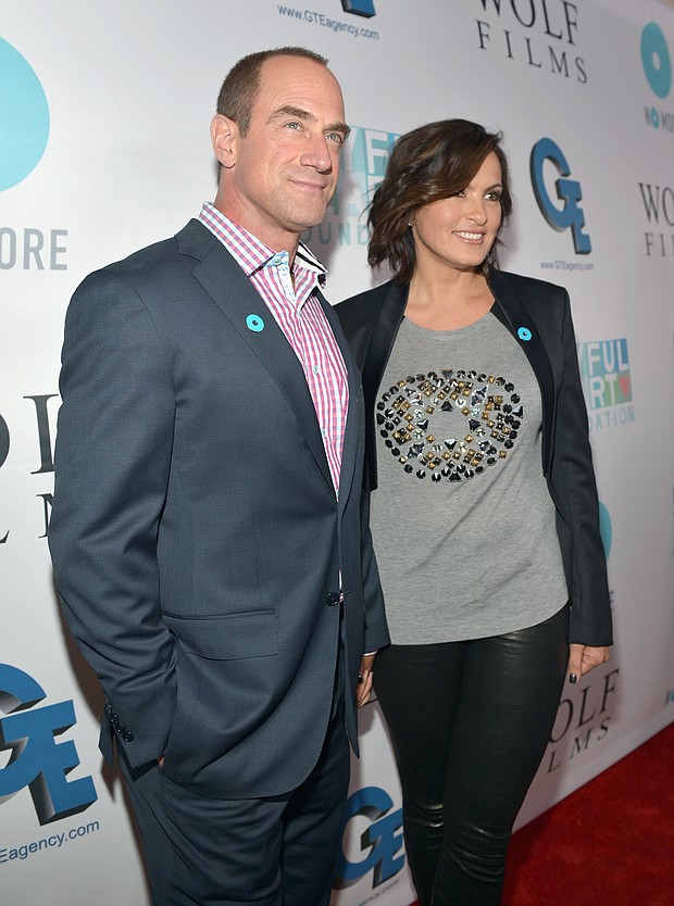 Christopher Meloni and Mariska Hargitay in 2013 and Hargitay says their "SVU" characters may finally get together on screen.
Mandatory Credit:	Charley Gallay/Getty Images