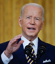 The Biden administration is in the final stages of identifying specific military units it wants to send to Eastern Europe and writing up the military orders in an effort to deter Russia, according to multiple US and defense officials, and pictured President Joe Biden, on January 19, in Washington, DC.
Mandatory Credit:	Chip Somodevilla/Getty Images