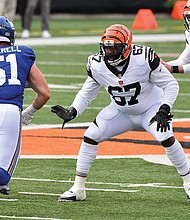 The Cincinnati Bengals’ Quinton Spain played at Petersburg High, where he was known for football and basketball.