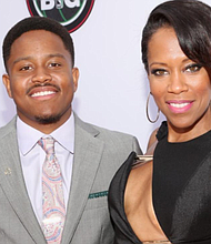 Regina King, right, with her only son Ian Alexander Jr.