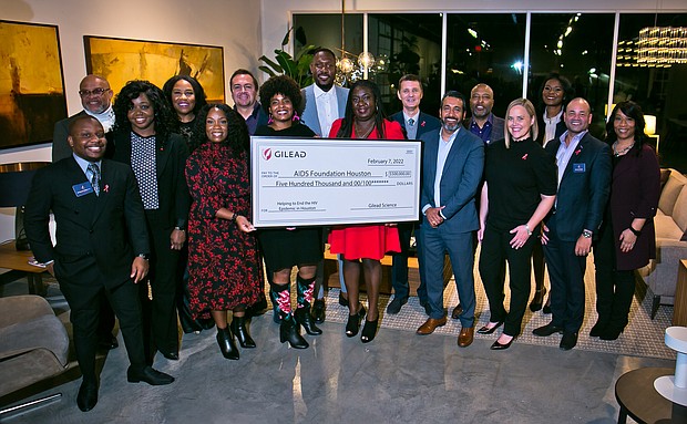 Representatives from AIDS Foundation Houston and Gilead