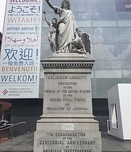 “Religious Liberty” on Independence Mall in Philadelphia.