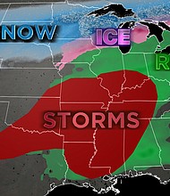 Beginning February 21, a series of winter storms will impact the northern tier of the country, mainly from the northern Plains through the Great Lakes. The Weather Prediction Center (WPC) is describing this as a "significant winter storm."
Mandatory Credit: CNN Weather
