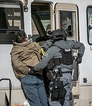 Canadian authorities carried out a massive operation at Ottawa's city center for protesters and trucks Friday.
Mandatory Credit: Amru Salahuddien/Anadolu Agency/Getty Images