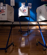 Voting booths on November 3, 2020 in the Brooklyn borough of New York City
Mandatory Credit:	David Dee Delgado/Getty Images