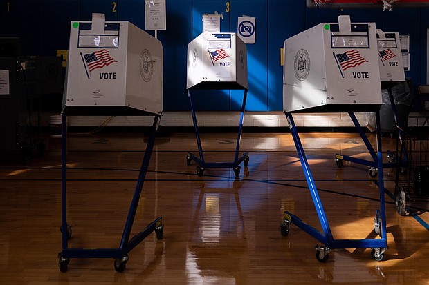Voting booths on November 3, 2020 in the Brooklyn borough of New York City
Mandatory Credit:	David Dee Delgado/Getty Images
