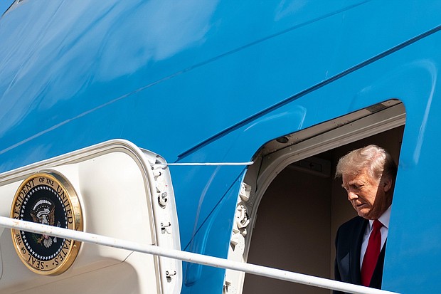 The National Archives acknowledged Friday it has discussed with the Department of Justice that classified records were found in boxes at Mar-a-Lago after former President Donald Trump left office.
Mandatory Credit:	ALEX EDELMAN/AFP/Getty Images