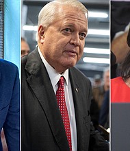 From left, Ohio Republicans Matt Dolan, Mike Gibbons and Jane Timken are among the top self-funding Senate candidates in the 2022 cycle.
Mandatory Credit:	Getty
