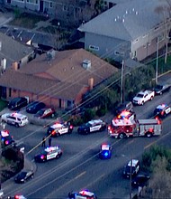Law enforcement are seen near a church in the Arden area of Sacramento County on February 28.
Mandatory Credit:	KCRA