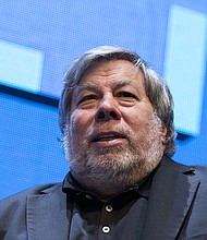 Co-Founder of Apple Steve Wozniak (C) is pictured during the Cube Challenge at the CUBE Tech Fair for startups in Berlin, Germany on May 12, 2017. Wozniak has a new — and potentially lucrative — passion: Space junk.
Mandatory Credit:	Emmanuele Contini/NurPhoto/Getty Images