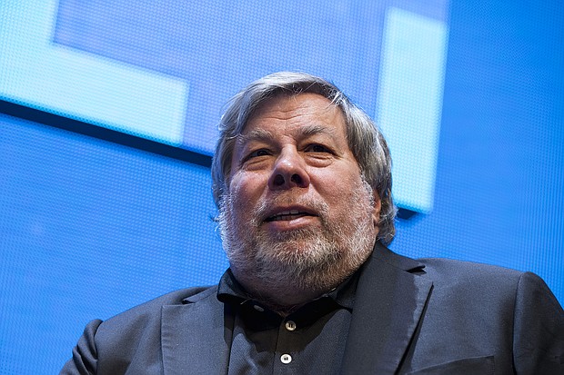 Co-Founder of Apple Steve Wozniak (C) is pictured during the Cube Challenge at the CUBE Tech Fair for startups in Berlin, Germany on May 12, 2017. Wozniak has a new — and potentially lucrative — passion: Space junk.
Mandatory Credit:	Emmanuele Contini/NurPhoto/Getty Images