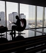 Ukraine wants Russia to be severed from the global internet. This image shows a VK Company Ltd. office in Moscow, on January 19.
Mandatory Credit:	Andrey Rudkov/Bloomberg/Getty Images