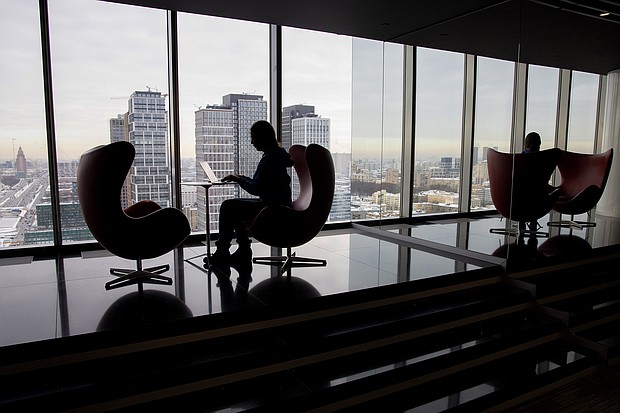 Ukraine wants Russia to be severed from the global internet. This image shows a VK Company Ltd. office in Moscow, on January 19.
Mandatory Credit: Andrey Rudkov/Bloomberg/Getty Images