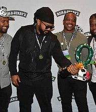 Primo Partners recently became the first BIPOC-owned franchisee group to be named Operator of the Year by Ben & Jerry’s. It is also the ice cream company’s largest franchise group, with 10 Scoop Shops across six states. From left to right: Phillip Scotton, Antonio McBroom, Eric Taylor and Josiah Fisher of Primo Partners. PRNEWSFOTO