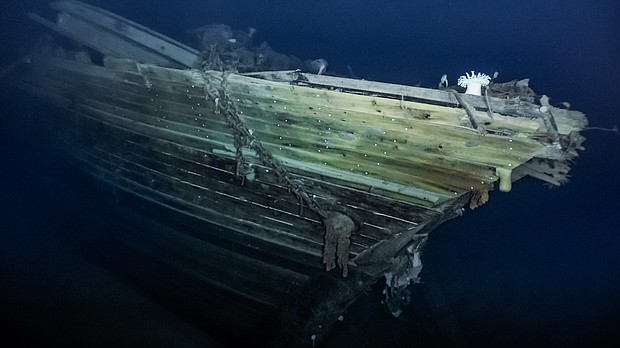 The ship, which sank in 1915, is 3,008 meters (1.9 miles or 9,842 feet) deep in the Weddell Sea, a pocket in the Southern Ocean along the northern coast of Antarctica, south of the Falkland Islands.
Mandatory Credit:	Falklands Maritime Heritage Trust and National Geographic