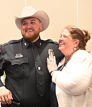 Officer Brendan McDonough with his mom